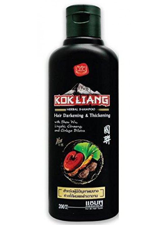 Травяной шампунь KokLiang Hair Darkening Thickening от седины